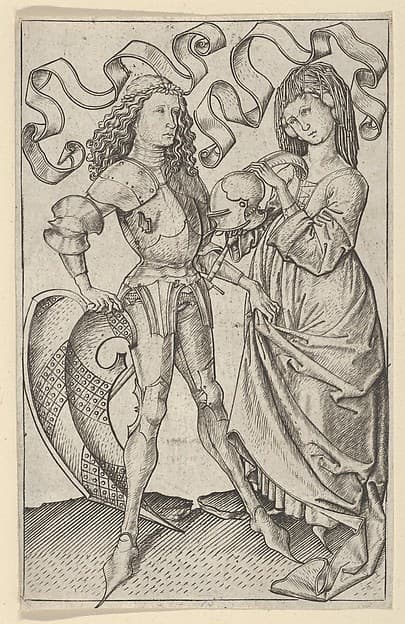The Knight and the Lady, by Master ES