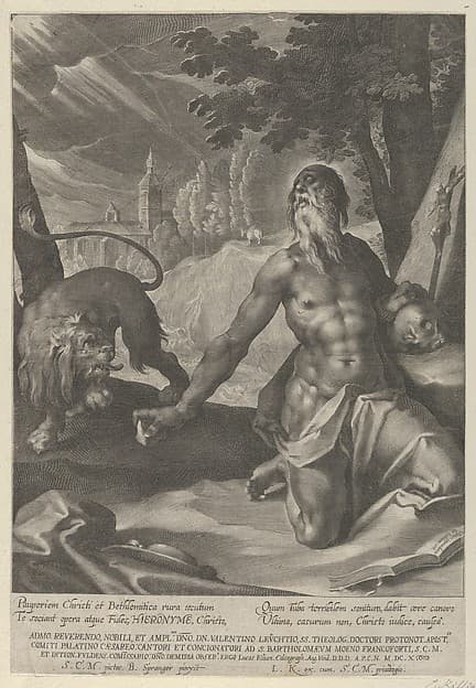Saint Jerome in the Desert, by Lucas Kilian