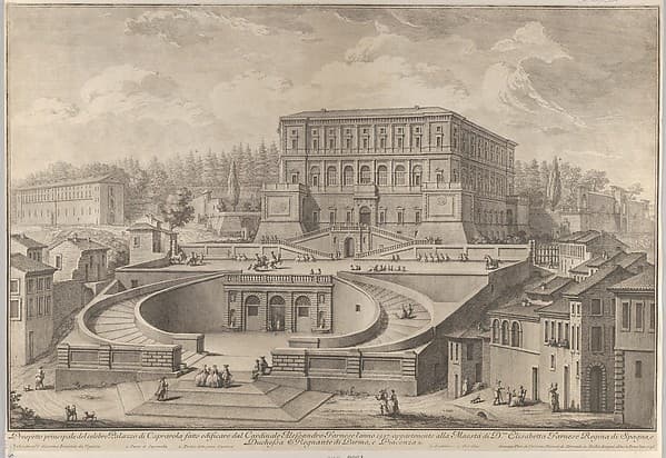 View of the Palazzo di Caprarola, by Giuseppe Vasi