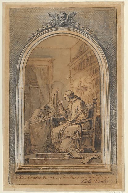 St. Gregory Dictating His Homilies to a Secretary, by Carle (Charles André) Vanloo