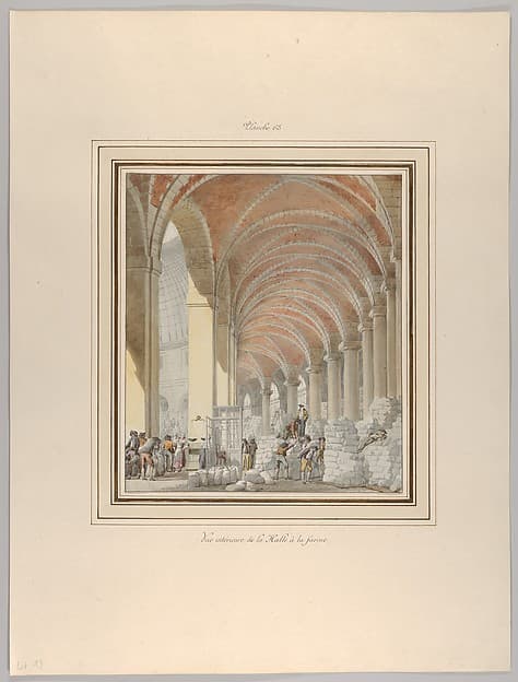 La Halle aux Blés, Interior View, by Pierre François Léonard Fontaine