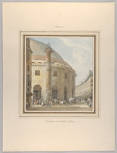 La Halle aux Blés, Exterior View, by Pierre François Léonard Fontaine