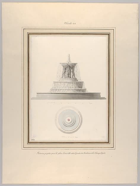 Project for a Fountain for La Place Louis XV, by Pierre François Léonard Fontaine
