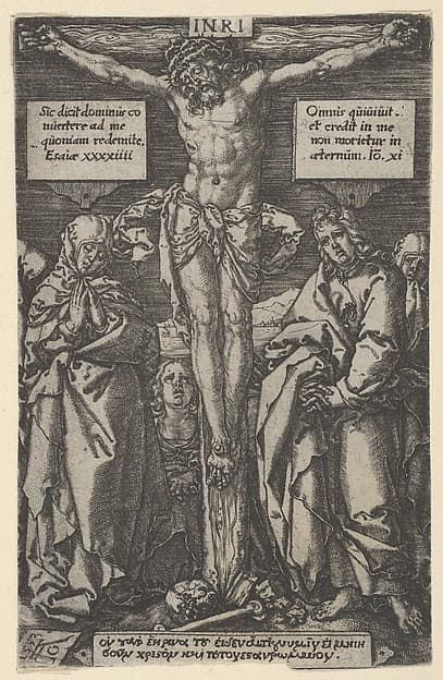 Christ on the Cross, by Heinrich Aldegrever