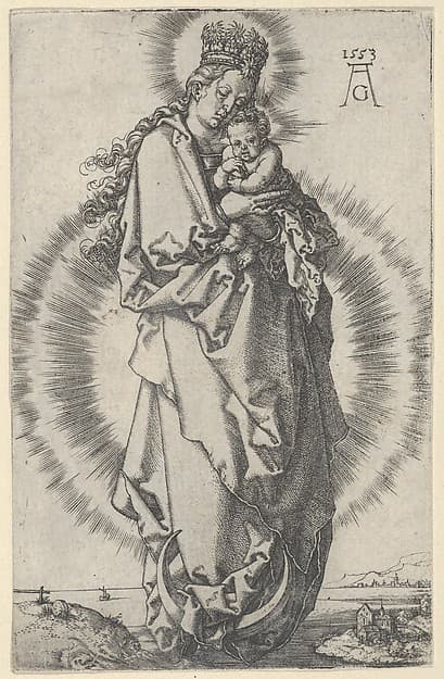 The Virgin and Child on a Crescent Moon, by Heinrich Aldegrever