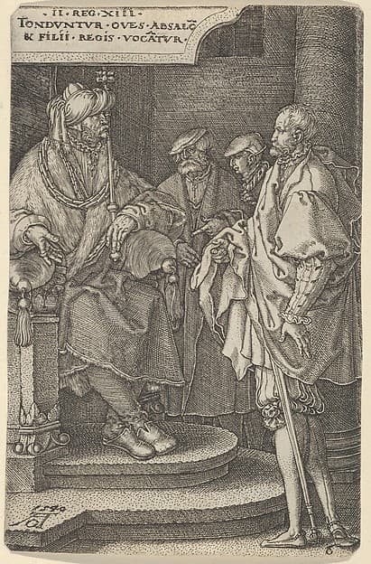 Absalom Inviting David and His Brothers, by Heinrich Aldegrever