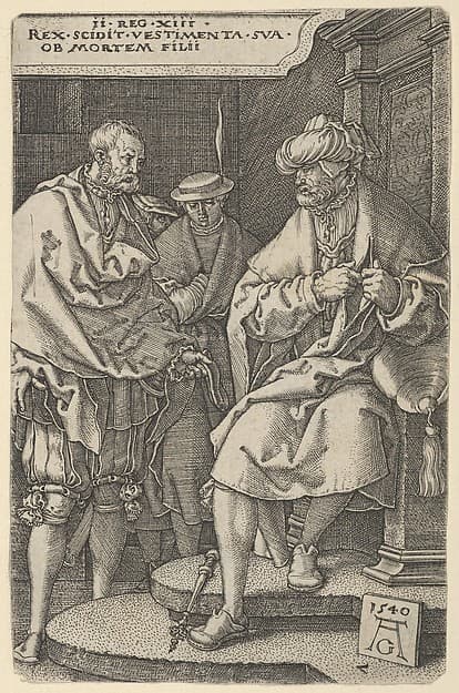 David Tearing His Clothes in Grief, by Heinrich Aldegrever
