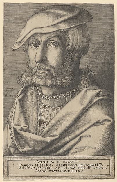 Self-Portrait at Age Thirty-Five, by Heinrich Aldegrever