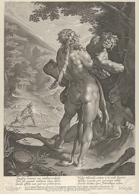 Hercules and Antaeus, by Lucas Kilian