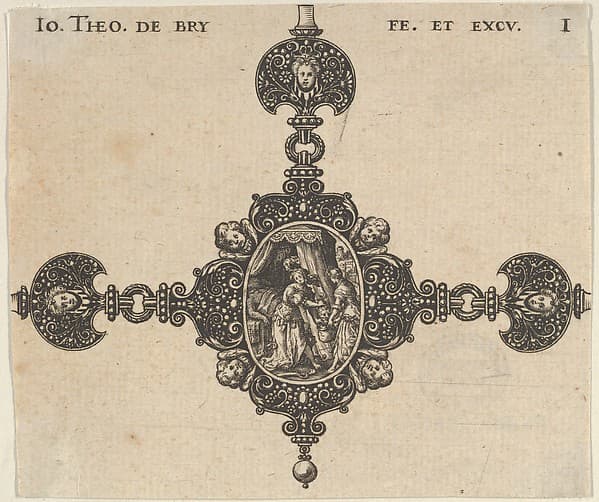 Design for a Brooch with Judith Holding the Head of Holofernes, by Johann Theodor de Bry