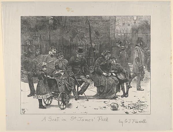 A Seat in St. James's Park, by George John Pinwell