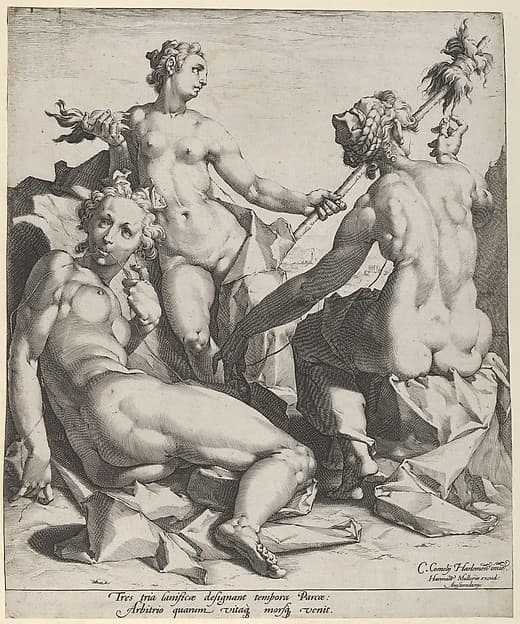 The Three Fates: Clotho, Lachesis and Atropos, by Jan Muller