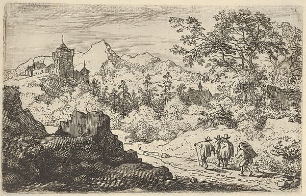 The Three Men and the Porter, by Allart van Everdingen