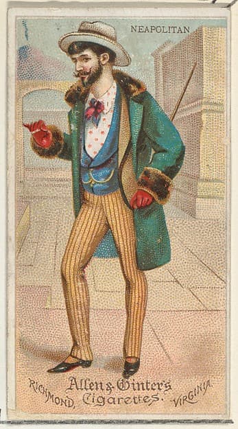 Neapolitan, from World's Dudes series (N31) for Allen & Ginter Cigarettes, by Allen & Ginter