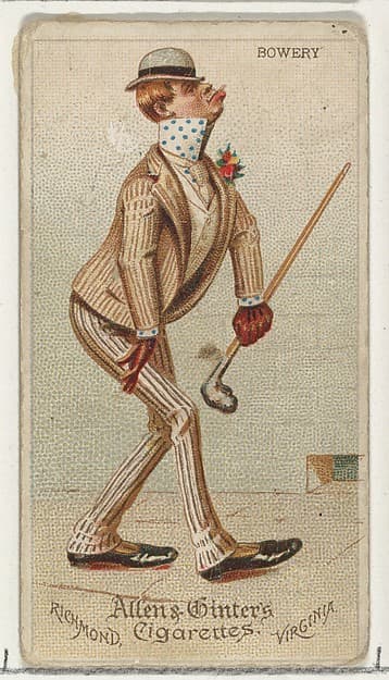 Bowery, from World's Dudes series (N31) for Allen & Ginter Cigarettes, by Allen & Ginter