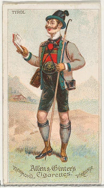 Tyrol, from World's Dudes series (N31) for Allen & Ginter Cigarettes, by Allen & Ginter