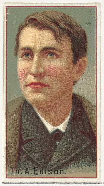 Thomas A. Edison, printer's sample for the World's Inventors souvenir album (A25) for Allen & Ginter Cigarettes, by Allen & Ginter