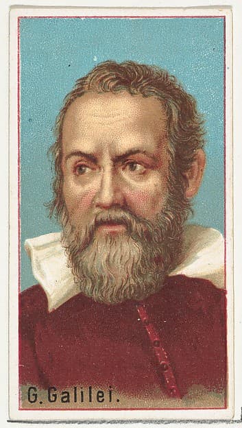 Galileo Galilei, printer's sample for the World's Inventors souvenir album (A25) for Allen & Ginter Cigarettes, by Allen & Ginter