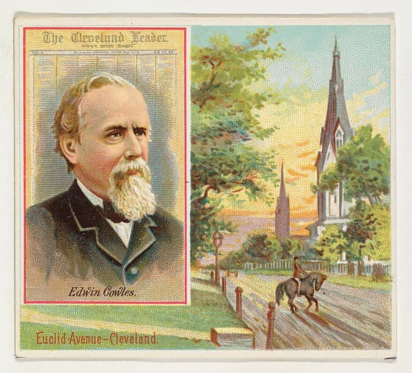 Edwin Cowles, The Cleveland Leader, from the American Editors series (N35) for Allen & Ginter Cigarettes, by Allen & Ginter