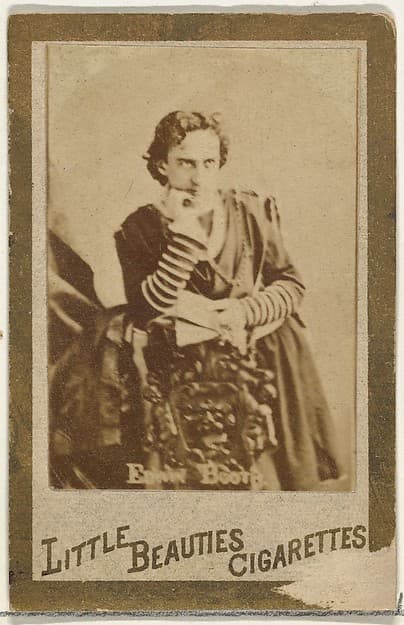 Edwin Booth, from the Actresses and Celebrities series (N60, Type 1) promoting Little Beauties Cigarettes for Allen & Ginter brand tobacco products, by Allen & Ginter