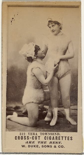 Card Number 312, Vera Townsend, from the Actors and Actresses series (N145-3) issued by Duke Sons & Co. to promote Cross Cut Cigarettes, by W. Duke, Sons & Co.