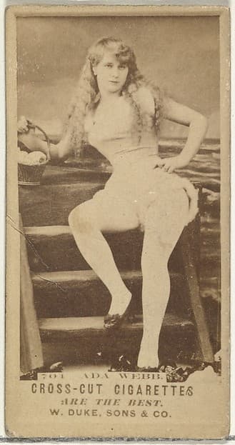 Card Number 701, Miss Ada Webb, from the Actors and Actresses series (N145-3) issued by Duke Sons & Co. to promote Cross Cut Cigarettes, by W. Duke, Sons & Co.