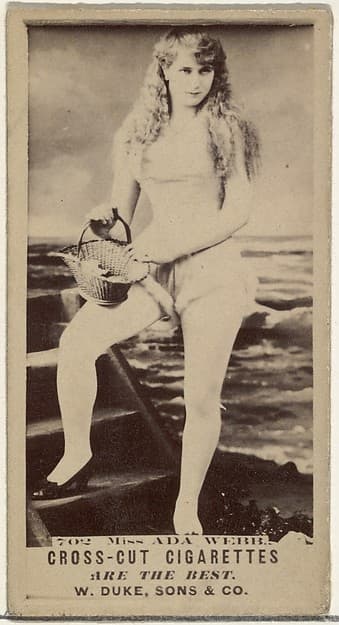 Card Number 702, Ada Webb, from the Actors and Actresses series (N145-3) issued by Duke Sons & Co. to promote Cross Cut Cigarettes, by W. Duke, Sons & Co.
