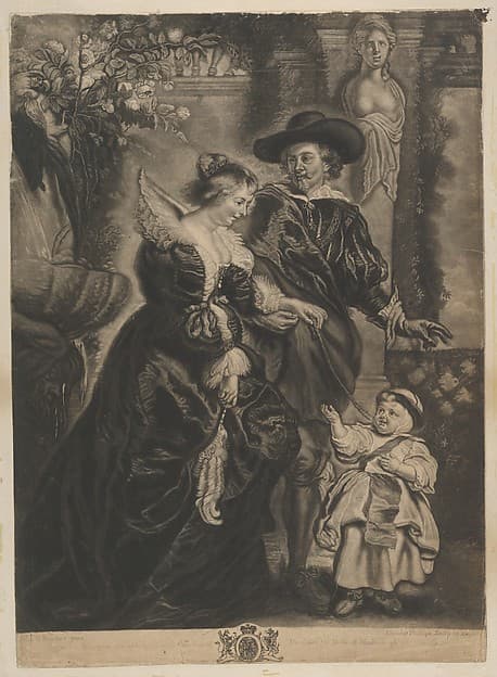 Rubens, his wife Helena Fourment, and their Child, by Charles Phillips