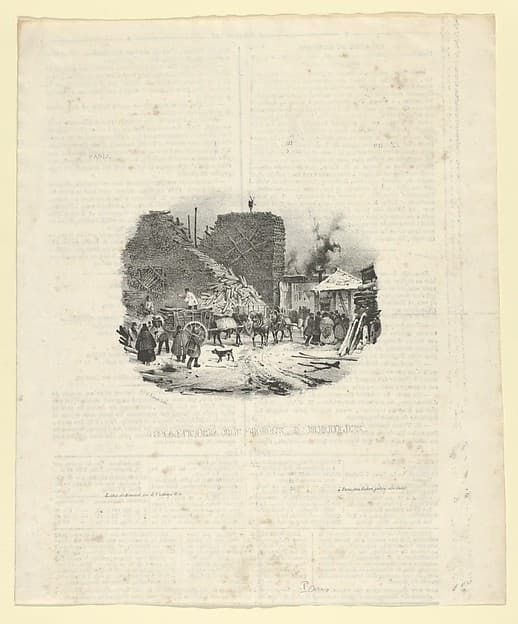 Chantier de Bois a Bruler, by Victor Adam