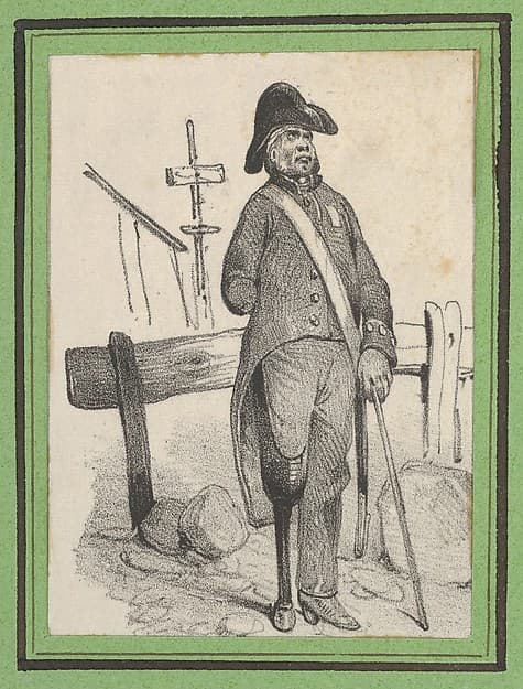 Soldier with a pegleg, by Victor Adam
