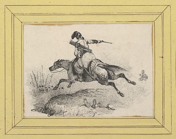 Soldier on galloping horse, by Victor Adam