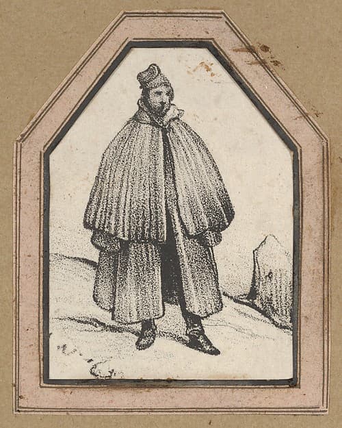 Man wearing a cape, by Victor Adam