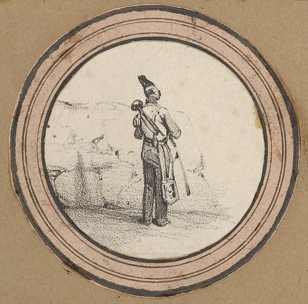 Standing man, viewed from the back, by Victor Adam