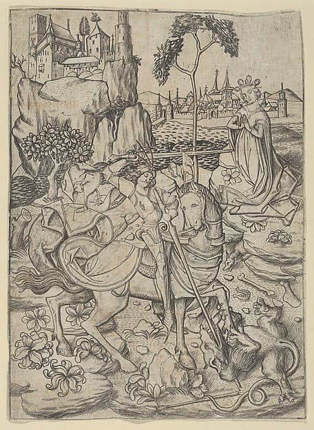 St. George, from the series The Apostles, by Master ES
