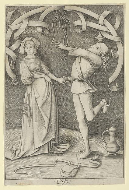 The Fool and the Lady, by Israhel van Meckenem