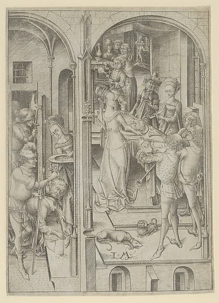 The Beheading of St. John the Baptist, by Israhel van Meckenem