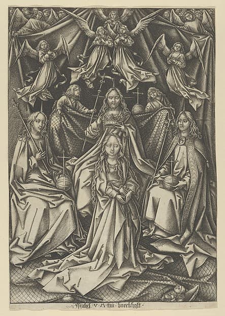 The Coronation of the Virgin, from The Life of the Virgin, by Israhel van Meckenem