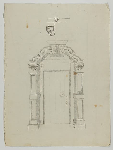 Design for a Door, by Anonymous, Flemish