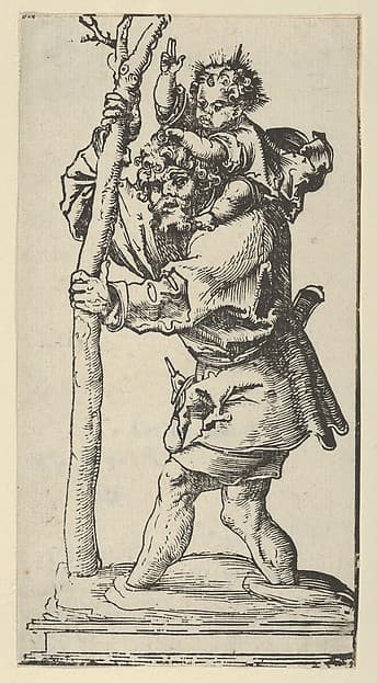 A Silver Statuette of St. Christopher, from the Wittenberg Reliquaries, by Lucas Cranach the Elder