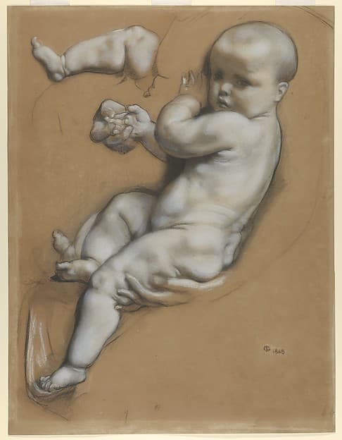 Studies of a baby, by Frederick Goodall