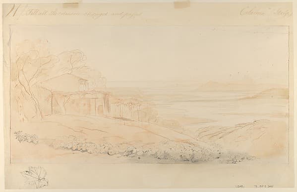 Pentedatelo, Calabria, Italy, by Edward Lear