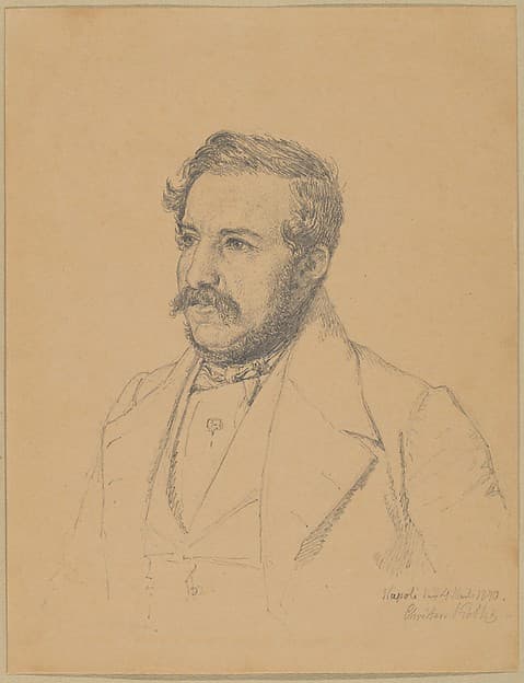 Portrait of Christophe Louis Engelhard Dalgas, by Christen Købke