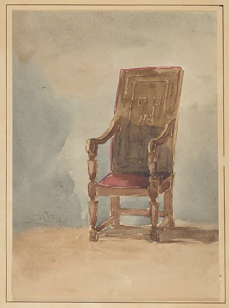 Study of an antique armchair, by David Cox