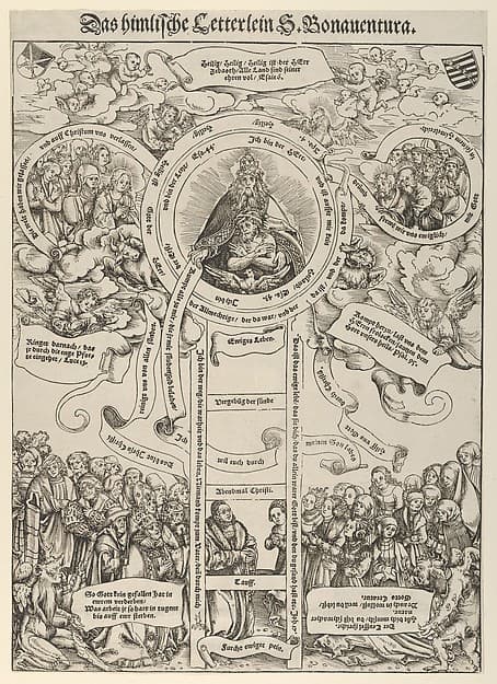 The Celestial Ladder of St. Bonaventura, by Lucas Cranach the Elder