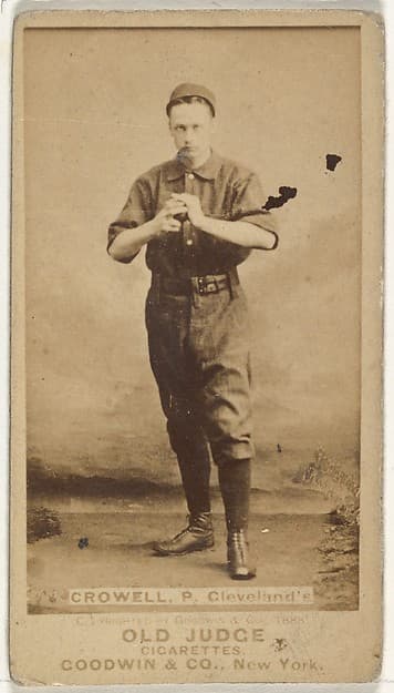William Theodore "Billy" Crowell, Pitcher, Cleveland, from the Old Judge series (N172) for Old Judge Cigarettes, by Goodwin & Company