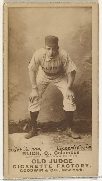 Edwin Forrest "Ned" Bligh, Catcher, Cleveland, from the Old Judge series (N172) for Old Judge Cigarettes, by Goodwin & Company