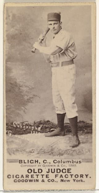 Edwin Forrest "Ned" Bligh, Catcher, Cleveland, from the Old Judge series (N172) for Old Judge Cigarettes, by Goodwin & Company