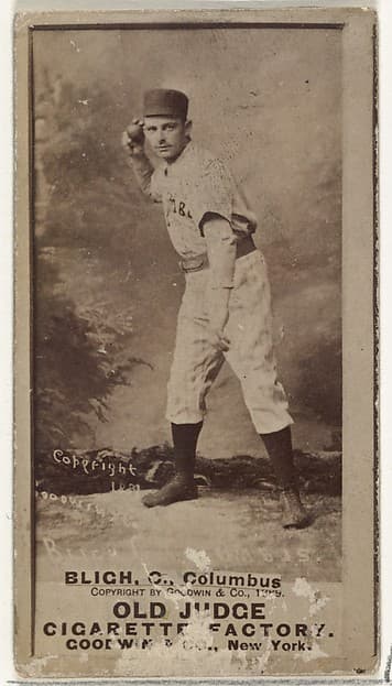 Edwin Forrest "Ned" Bligh, Catcher, Cleveland, from the Old Judge series (N172) for Old Judge Cigarettes, by Goodwin & Company