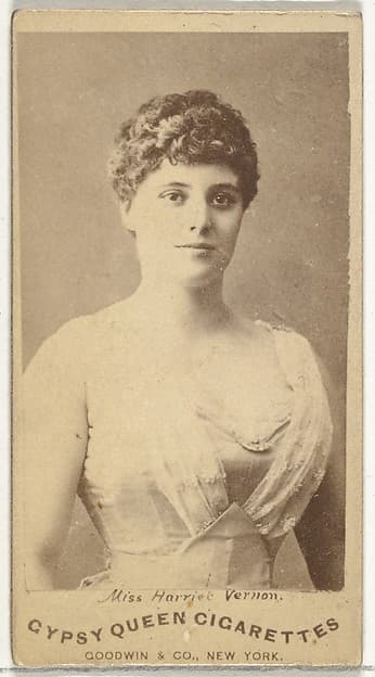 Miss Harriet Vernon, from the Actors and Actresses series (N171) for Gypsy Queen Cigarettes, by Goodwin & Company