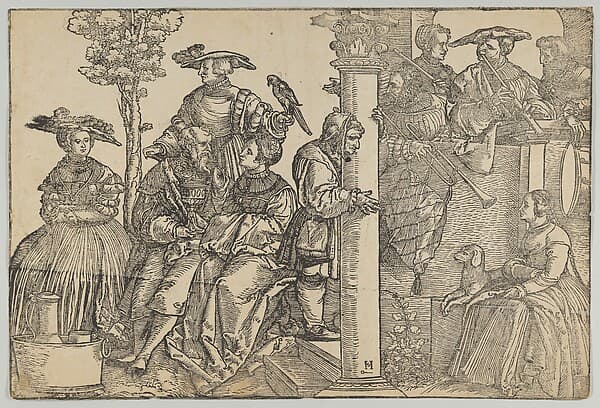 Musicians and Onlookers, by Hans Schäufelein